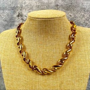 Vintage Napier gold tone link necklace